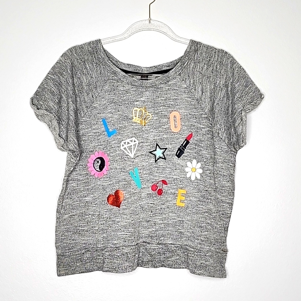 Xoxo rollded sleeves, croped sweatshirt xl🔥 5/$25 Bundle Sale 🔥